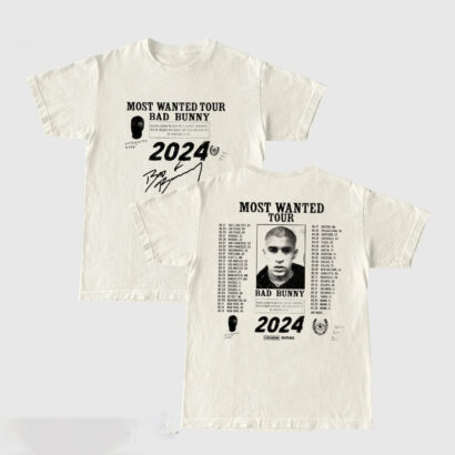 Bad Bunny Most Wanted Tour 2024 Shirt, Bad Bunny tour 2024 shirt, Bad Bunny merch tee