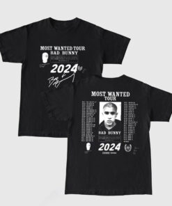 Bad Bunny Most Wanted Tour 2024 Shirt, Bad Bunny tour 2024 shirt, Bad Bunny merch tee