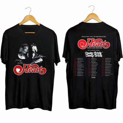 Heart Band 2024 Tour Shirt, 2024 Heart Band Royal Flush Tour T-Shirt, Heart Band Fan Gift merch tee