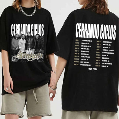 Aventura Cerrando Ciclos 2024 Tour Shirt, Aventura Band Shirt, Aventura 2024 Concert Shirt