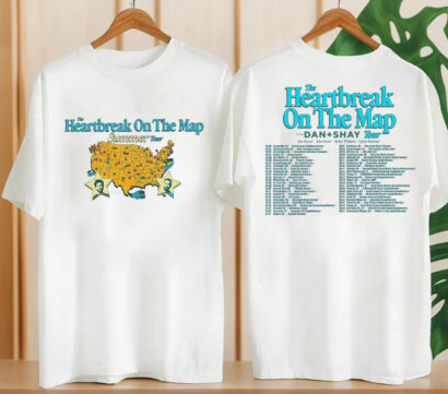 Dan And Shay Tour 2024 Shirt, Dan And Shay Heartbreak On The Map 2024 Shirt, Dan + Shay Band Merch tee