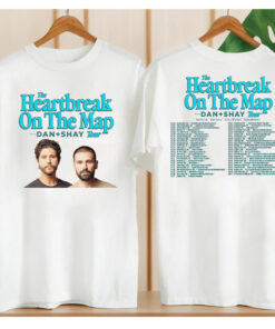 Dan And Shay Tour Heartbreak On The Map 2024 Shirt, Dan + Shay Band Gift Shirt, Dan + Shay Concert Merch tee