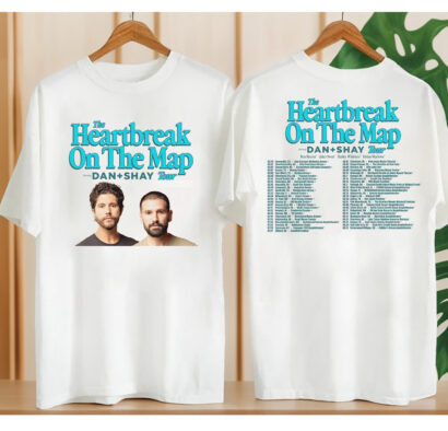 Dan And Shay Tour Heartbreak On The Map 2024 Shirt, Dan + Shay Band Gift Shirt, Dan + Shay Concert Merch tee