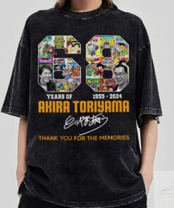 68 Years Akira Toriyama Thank You For The Memories Signature Shirt, Akira Toriyama rip shirt, Dragon Ball Z Shirt