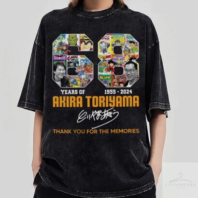 68 Years Akira Toriyama Thank You For The Memories Signature Shirt, Akira Toriyama rip shirt, Dragon Ball Z Shirt