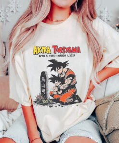 Akira Toriyama Shirt, 40 Years 1984 – 2024 Thank You For The Memories, Akira Toriyama Dragon Ball rip shirt