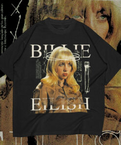 Billie Eilish Black T Shirt, Billie Eilish Merch Homage Tshirt, Billie Eilish tee