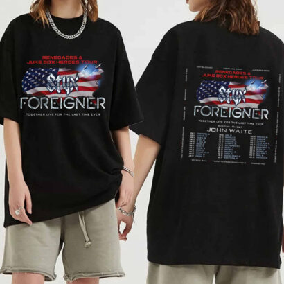 Styx and Foreigner Summer 2024 Tour Shirt, Styx and Foreigner Band Shirt, Summer 2024 Concert Shirt