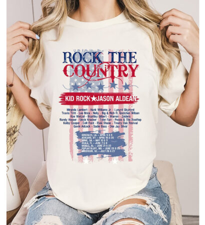 Jason Aldean and Kid Rock tour 2024 Shirt, Rock the Country 2024 Concert Shirt, Kid Rock and Jason Aldean concert shirt