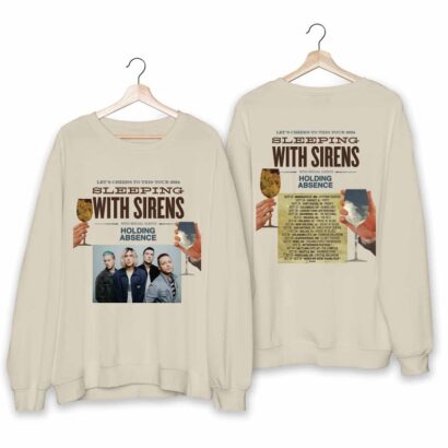 Sleeping With Sirens - Let's Cheers to This 2024 Tour Shirt, Sleeping With Sirens Band Fan Shirt, Let's Cheers to This 2024 Concert Shirt