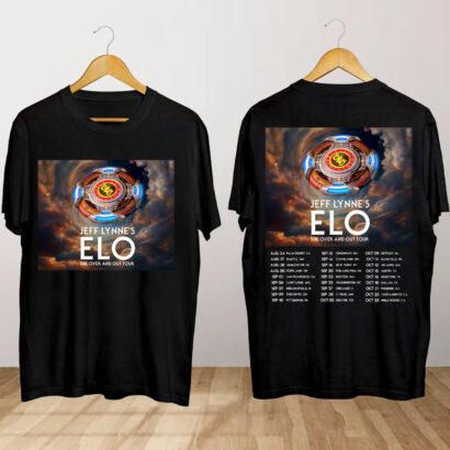 Jeff Lynne's ELO The Over and Out Tour T Shirt, Jeff Lynne's ELO Shirt, The Over and Out Tour Shirt