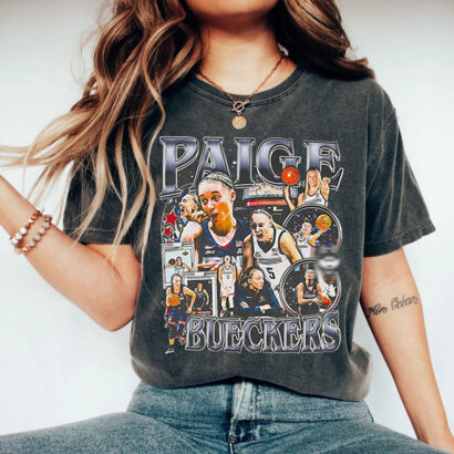 Paige Bueckers Unisex T-shirt, Basketball Player Slam Dunk Bootleg Vintage Graphic Tee, March Madness Tee