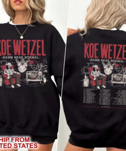 Koe Wettzel World Tour 2024 Shirt, 2 Sides Damn Near Normal Tour Gildan Sweatshirt, Koe Wettzel 2024 shirt