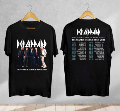 Def Leppard Tour 2024 Shirt, The Summer Stadium Tour 2024 Shirt, Def Leppard Merch The Stadium Tour 2024 Shirt