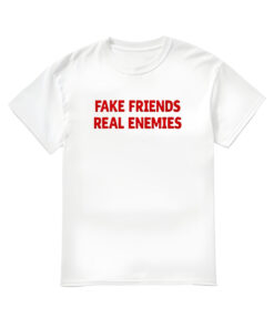 Amanda Serrano wearing fake friends real enemies shirt