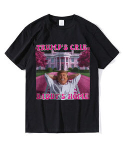 Daddy's Home shirt, Trump's Crib Shirt, Trump 2024 Shirt, Republican Gift, Funny Trump Pink Hues Shirt