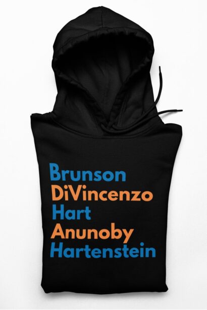 Knicks Hoodie, NYK Fans Sweatshirt, Knicks Shirt, NY Basketball Shirt, Top,Brunson DiVincenzo Hart Anunoby Hartenstein Tee