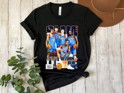 Shai SGA Josh Giddey Chet Holmgren Jalen OKC Thunder NBA Slam Cover Tee Shirt, Nba Shirt