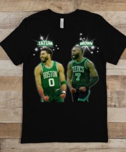 Jayson Tatum Jaylen Brown Celtic Shirt, Boston Shirt, Tatum Brown Duo Vintage, Airbrush Basketball Shirt, Gift For Him Boston Celtic JB JT Slam