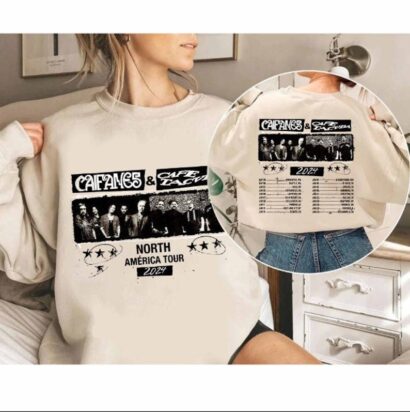 Caifanes and Café Tacvba - North America Tour 2024 Unisex Shirts, Caifanes 2024 Concert Shirt, Café Tacvba 2024 Concert Shirt