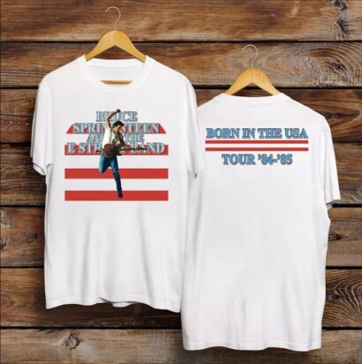 Bruce Springsteen Born In The USA World Tour 84 85 T-Shirt, Bruce Springsteen Fan Shirt, Bruce Springsteen Tour, Bruce Springsteen Music Tee