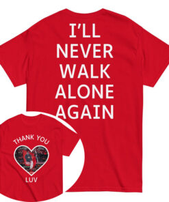 Jurgen Klopp Tribute T-Shirt, Thank You Luv Design, Commemorative Tee Liverpool Manager, I'll Never Walk Alone