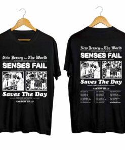 Senses Fail and Saves the Day - Fall 2024 North American Co-Headlining Tour Shirt, Senses Fail 2024 Concert Shirt