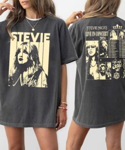 Stevie Nicks Tour 2024 Shirt, Stevie Nicks Tour Live In Concert T-shirt, Stevie Nicks Concert Merch, Stevie Nicks Gift For Men Women