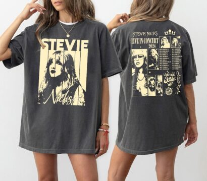 Stevie Nicks Tour 2024 Shirt, Stevie Nicks Tour Live In Concert T-shirt, Stevie Nicks Concert Merch, Stevie Nicks Gift For Men Women