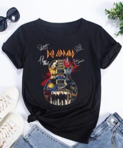 Def Leppard Siagntures Guitar T-Shirt, Def Leppard Band Shirt, Def Leppard 90s Vintage Shirt, Def Leppard Rock Music, Def Leppard Tour 2024