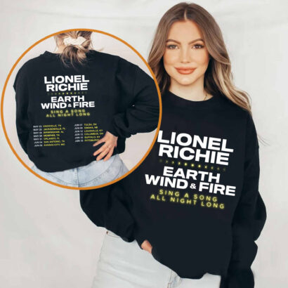 Lionel Richie Shirt, Lionel Richie and Earth Wind Fire - Sing a Song All Night Long Tour 2024 Shirt, Lionel Richie 2024 Tour Shirt