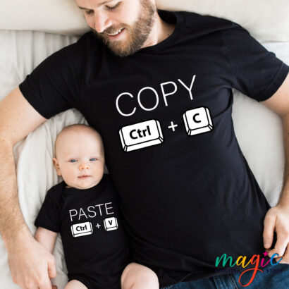 Copy Paste Dad Shirt, Copy Paste Dad and Son T-Shirt, New Dad Shirt, Fathers Day Tee