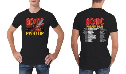 ACDC Band AC/DC Rock Music Band Pwr Up - Pwr Up Tour 2024 with Pwr Tour Dates T-Shirt