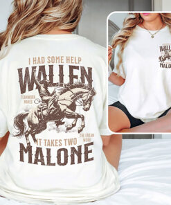 I Had Some Help Wallen And Malone Tee, Country Music Graphic Tee, Cowboy Shirt, Wallen And Malone shirt