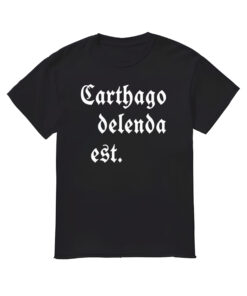 Mark Zuckerberg Wearing Carthago Delenda Est Shirt