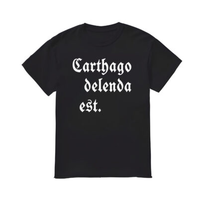 Mark Zuckerberg Wearing Carthago Delenda Est Shirt