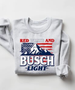 Red White and Busch Light 4th of July Shirt, Independence Day Shirt, 4th of July Party Shirt,Red White and Busch Light Shirt, Patriotic Tee