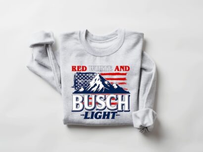 Red White and Busch Light 4th of July Shirt, Independence Day Shirt, 4th of July Party Shirt,Red White and Busch Light Shirt, Patriotic Tee