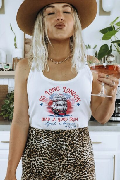 So Long London Tank Top, 4th of July Tank Top, 2024 American, Fourth of July Graphic Shirt, 4th of July Gift