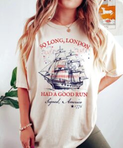 So Long London Tee, 4th of July Gildan Tshirt, Gift For Fans, Gift For Her, Fourth Of July Shirt, Patriotic Shirt