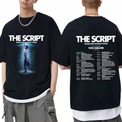 The Script - Satellites World Tour 2024 Shirt, The Script 2024 Tour Tee, Satellites World Tour Tee