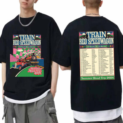 Train and Reo Speedwagon - The Summer Road Trip 2024 Tour Shirt, Train and Reo Speedwagon 2024 Tour Shirt