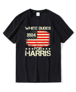 Kamala Harris 2024 White Dudes for Harris 2024 US flag shirt