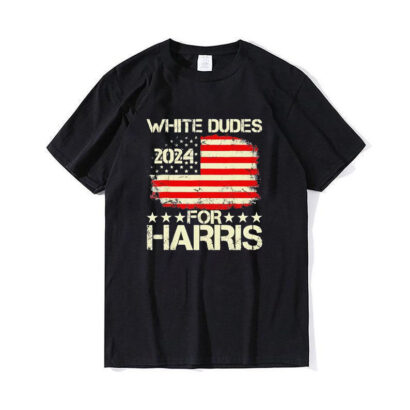 Kamala Harris 2024 White Dudes for Harris 2024 US flag shirt