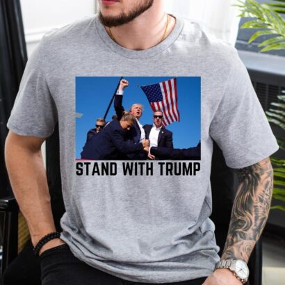 Stand With Trump Shirt, They Missed, Trump Rally Shirt, The Return Make America Great Again Sweatshirt, Secret Service, Trump 2024 Shirt