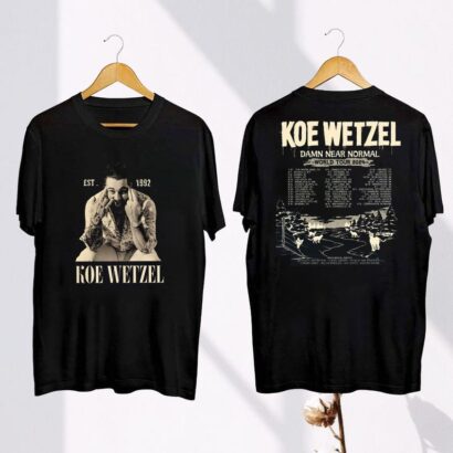 Koe Wetzel Shirt, Koe Wetzel Damn Near Normal Tour 2024 Shirt, Koe Wetzel Fan Gift, Koe Wetzel Rock Country 2024 Concert