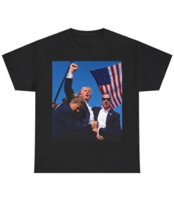 Trump Rally Shooter Tshirt, Trump Survived, USA Freedom, Streetwear Cotton T-Shirt