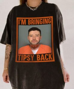 I'm Bringing Tipsy Back Graphic Tshirt, Funny Music Shirt, Free Justin Shirt, Mugshot Tee, Music Fan Shirt, Timberlake Fan Gift