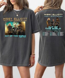 Missy Elliott 2024 Tour x Ciara & Busta Double sided Unisex Shirt, Out of This World 2024 Tour Shirt, Missy Elliott Fan Clothing