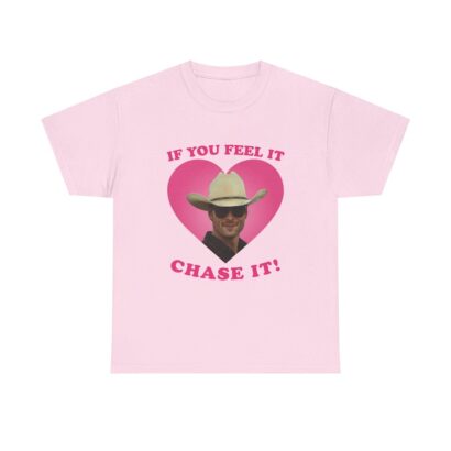 If you feel it chase it Glen Powell as Tyler Owens Twisters shirt